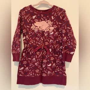 Roots long sleeve maroon colour dress. Size 2.